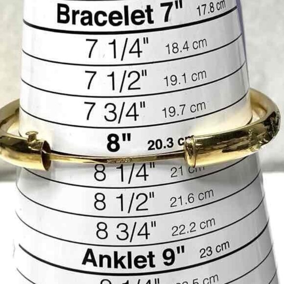 Vintage 14KT Gold Filled Floral & Initials Engraved Hinged Bangle Bracelet - Picture 6 of 7